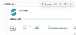 Autechre - Konzert-Ticket
