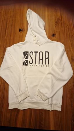 Weisser Star Laboratories Hoodie, Grösse M, Unisex