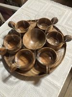6 Teegläser mit Aperoschale und Tablett, Garten, Terasse