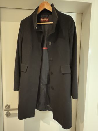 MaxMara Studio Wollmantel schwarz Gr. 36