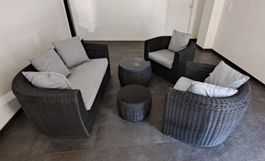 Gartenmöbel Set Rattan Optik 5-teilig guter Zustand