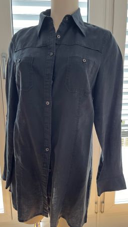 Leinenbluse von PUBLIC, Gr. 38, schwarz