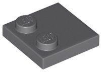 Lego 13x Platten modifiziert (33909) dunkelgrau