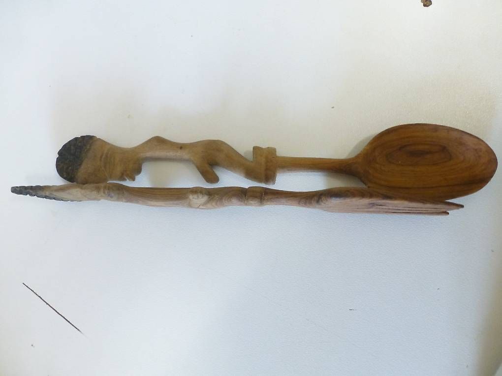 Set di posate: Salatbesteck Holz Afrika – Usato da Reinach BL venduto da Spider63 4