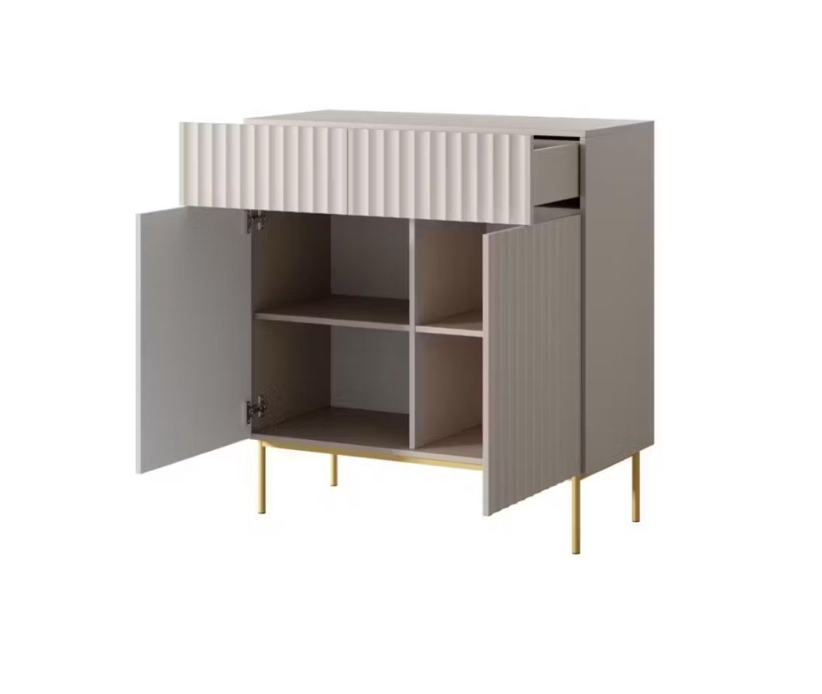 Cassettiere: Highboard beige/grau mit goldigen Beinen – Usato da Zürich venduto da siya404 3
