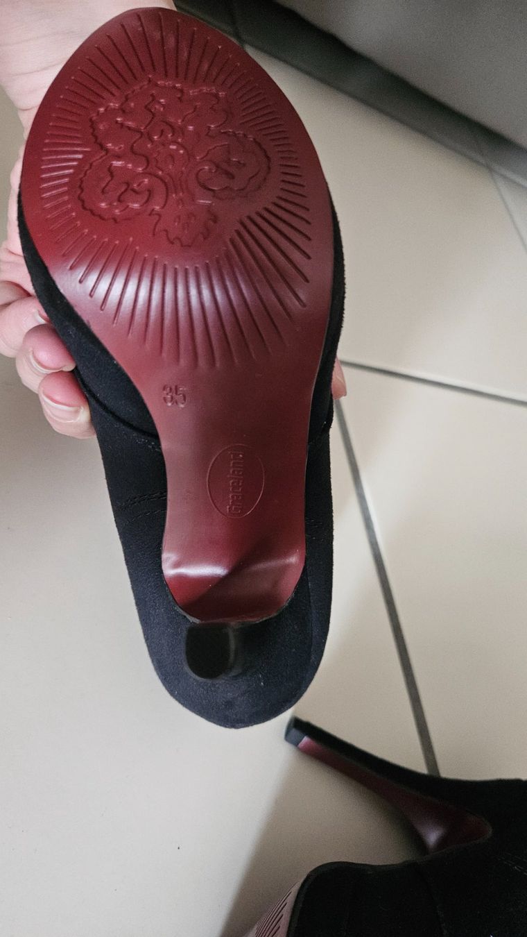 Graceland Damenschuhe: Tronchetti neri con stringhe e tacco alto n.35 Graceland – Gebraucht aus Melano von H-Sara 1