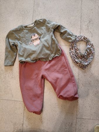 Kinder Set Pullover Hose und Halstuch 