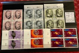 Sondermarken 4er Block 11 Serien ET gestempelt 1972 bis 1974