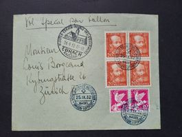 1932, Brief mit Luftpost nach Zürich