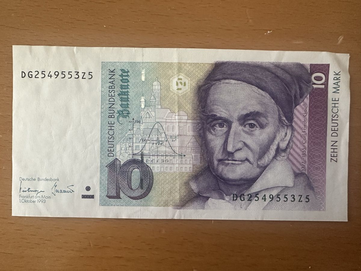 Billets de banque: 10 Deutsche Mark Gauß 1993 – D'occasion à Wettingen par Phibras