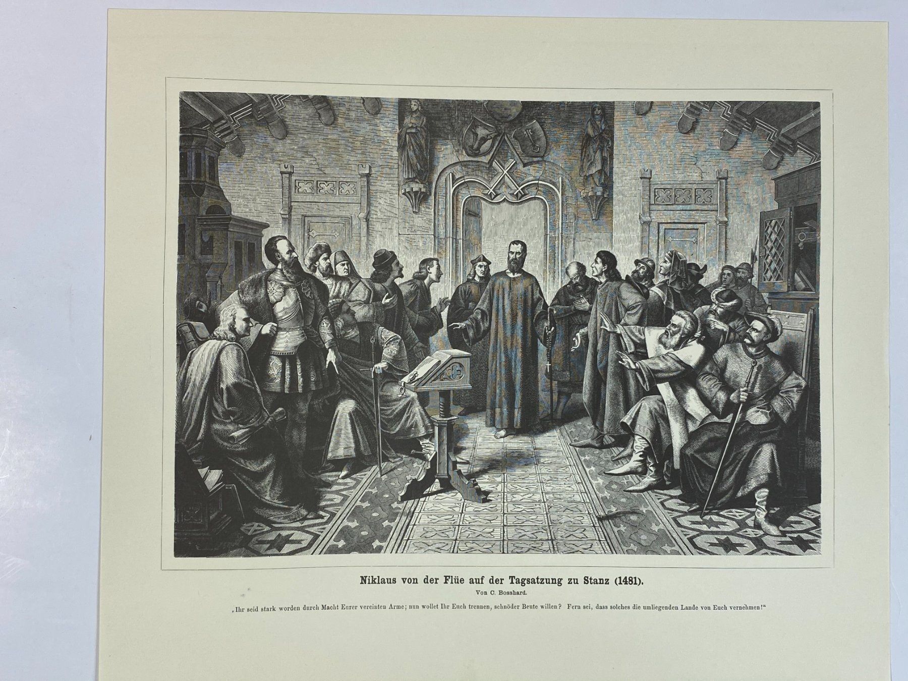 Poster & Bilder: Niklaus von der Flüe Tagsatzung zu Stans – Gebraucht aus Wollerau von Sammler-Ecke