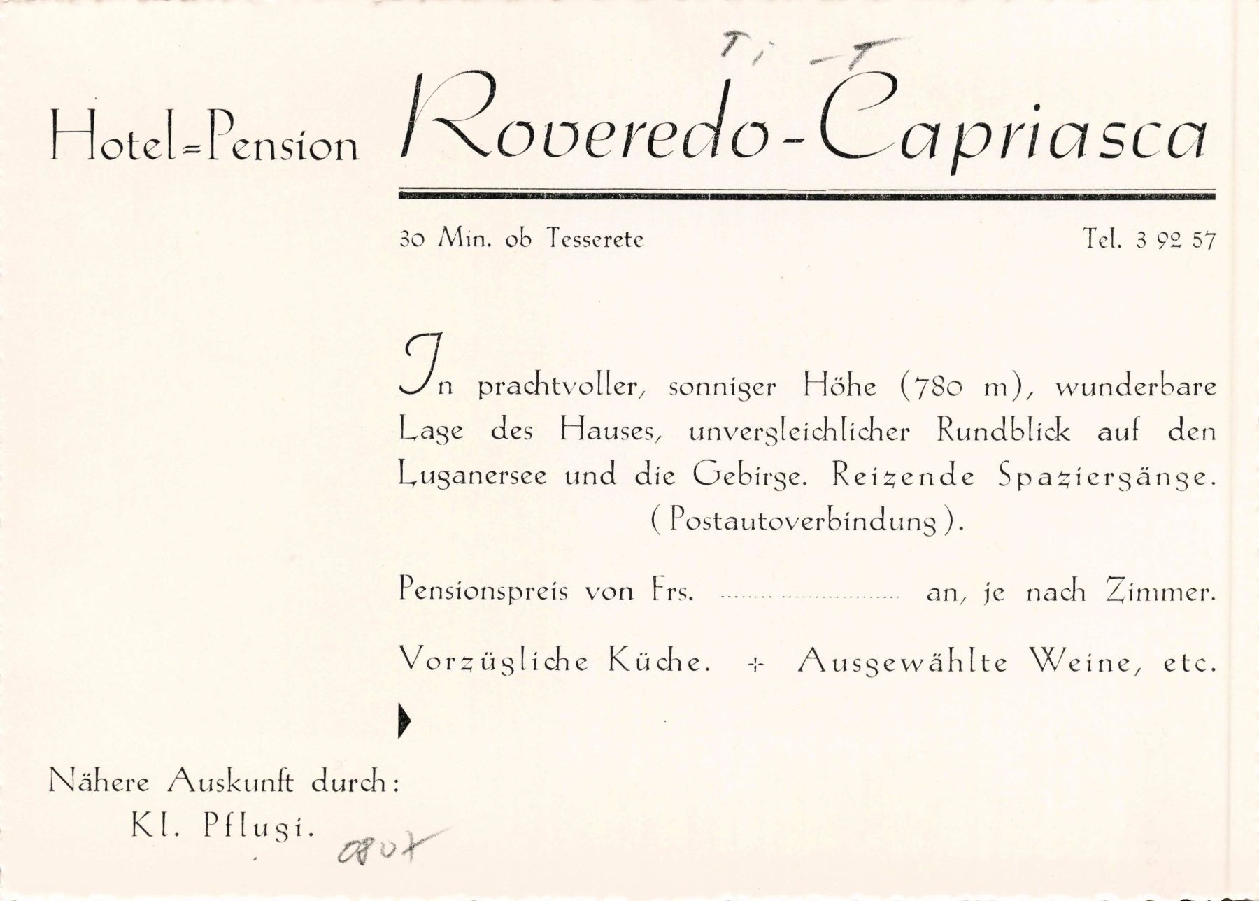 Cartoline postali: Hotel Roveredo Capriasca G – Usato da Biasca venduto da Blenio71 1