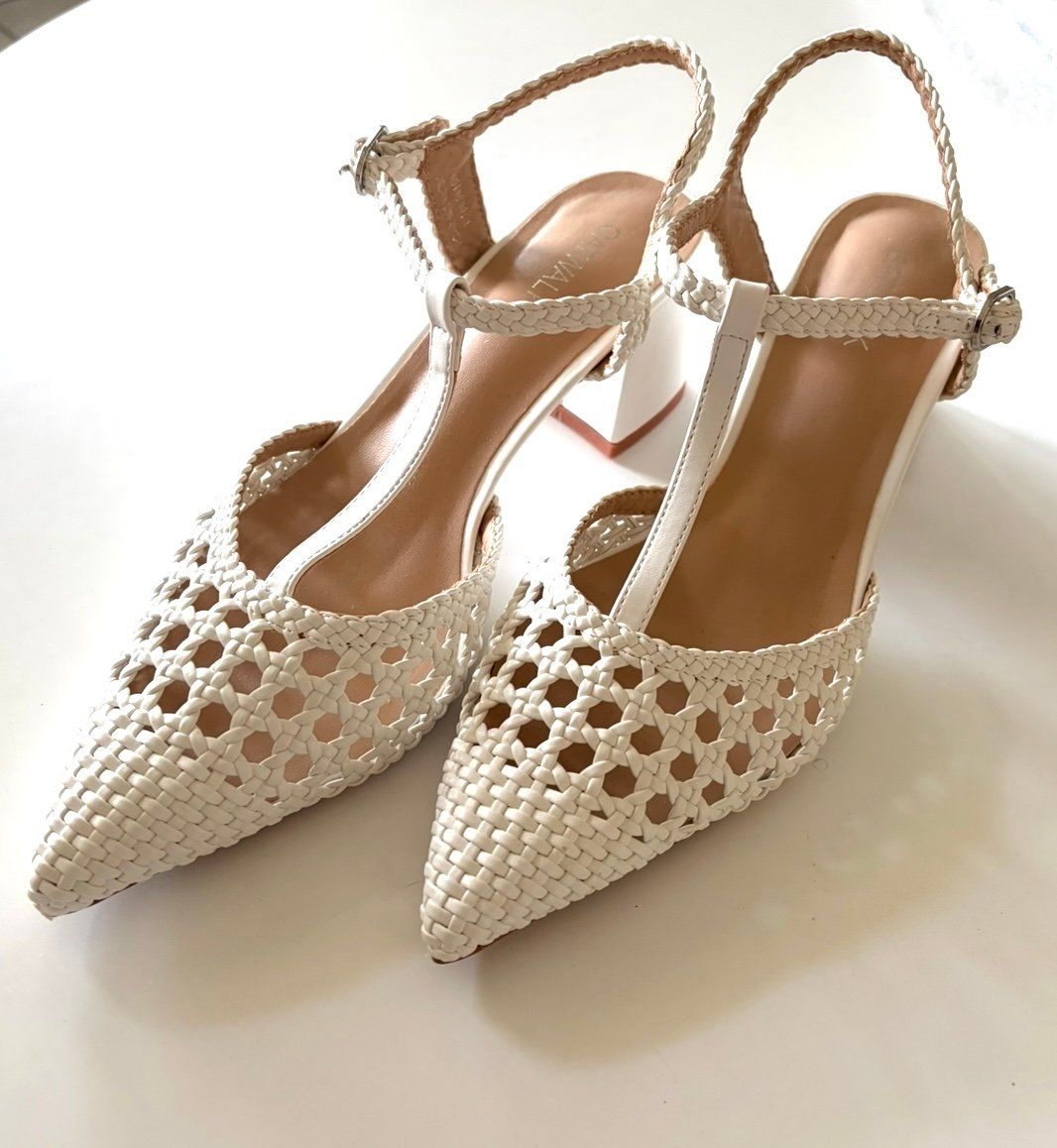 Scarpe da donna: Sandalen Slingbacks weiss NEU – Nuovo (secondo la descrizione) da Etoy venduto da Diadefin