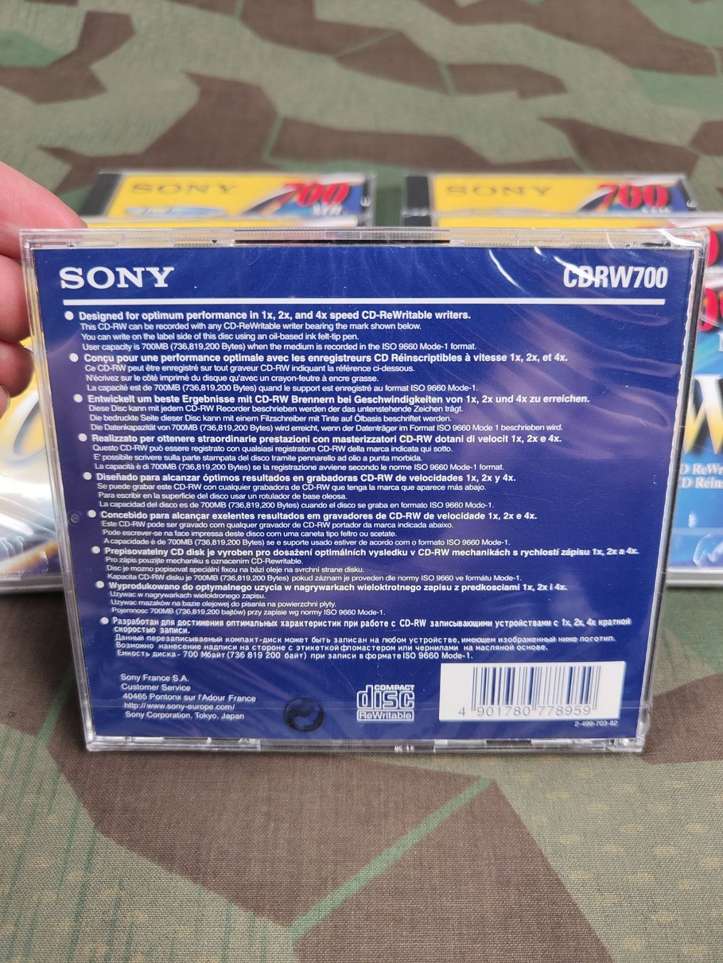 CD & DVD vergini: Originalverpackte Sony CD-RW 700MB - 7er Pack! – Nuovo e nell'imballaggio originale da Bauma venduto da SwissMilitaria 2