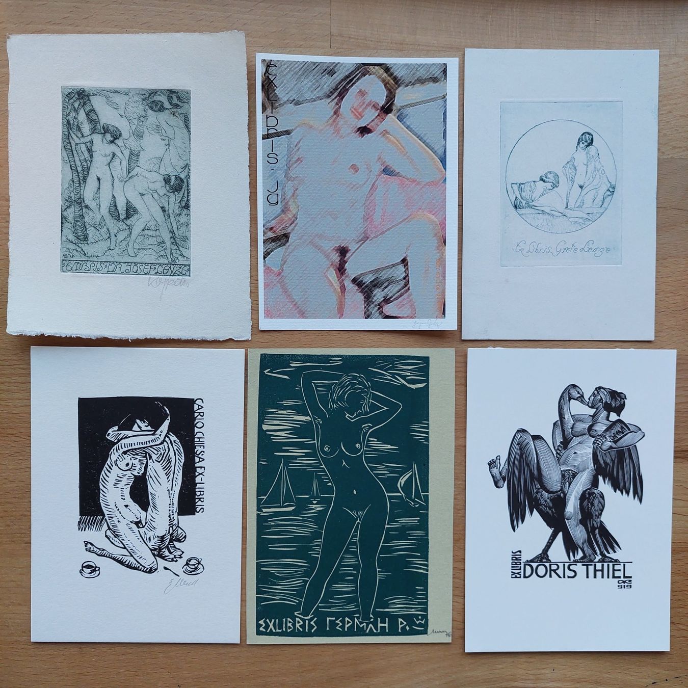 Dipinti: Sammlung Exlibris Erotik verschiedene Künstler – Usato da Obfelden venduto da Exlibris-Art