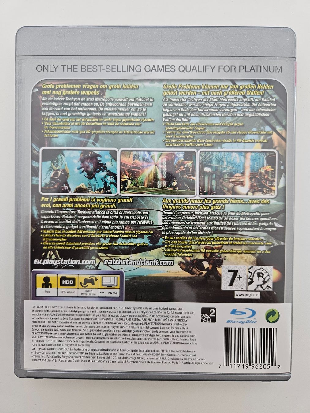 Giochi: PS3 Platinum - Ratchet & Clank Tools of Destruction – Nuovo (secondo la descrizione) da Opfikon venduto da Doronadan 2