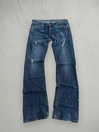 Y2K 2000s grunge Skater Jeans with dark wasch