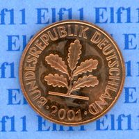 DEM___0.02 2001A stgl aus Münzsatz 2 Pfennig