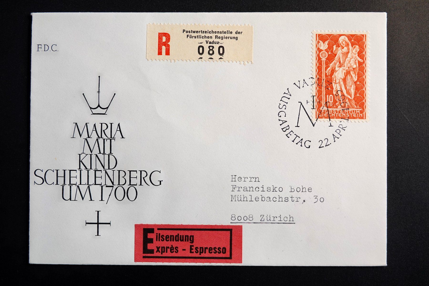 Tutti i francobolli: 1965 FDC Ergänzungswert – Usato da Mettmenstetten venduto da Sutasso