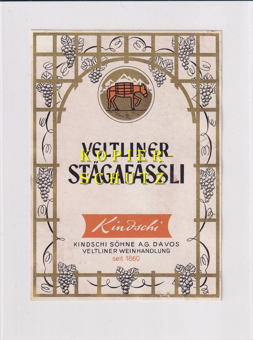 Papiere: Etikette - Veltliner Stägafässli /bd – Gebraucht aus Hombrechtikon von Rudolf07