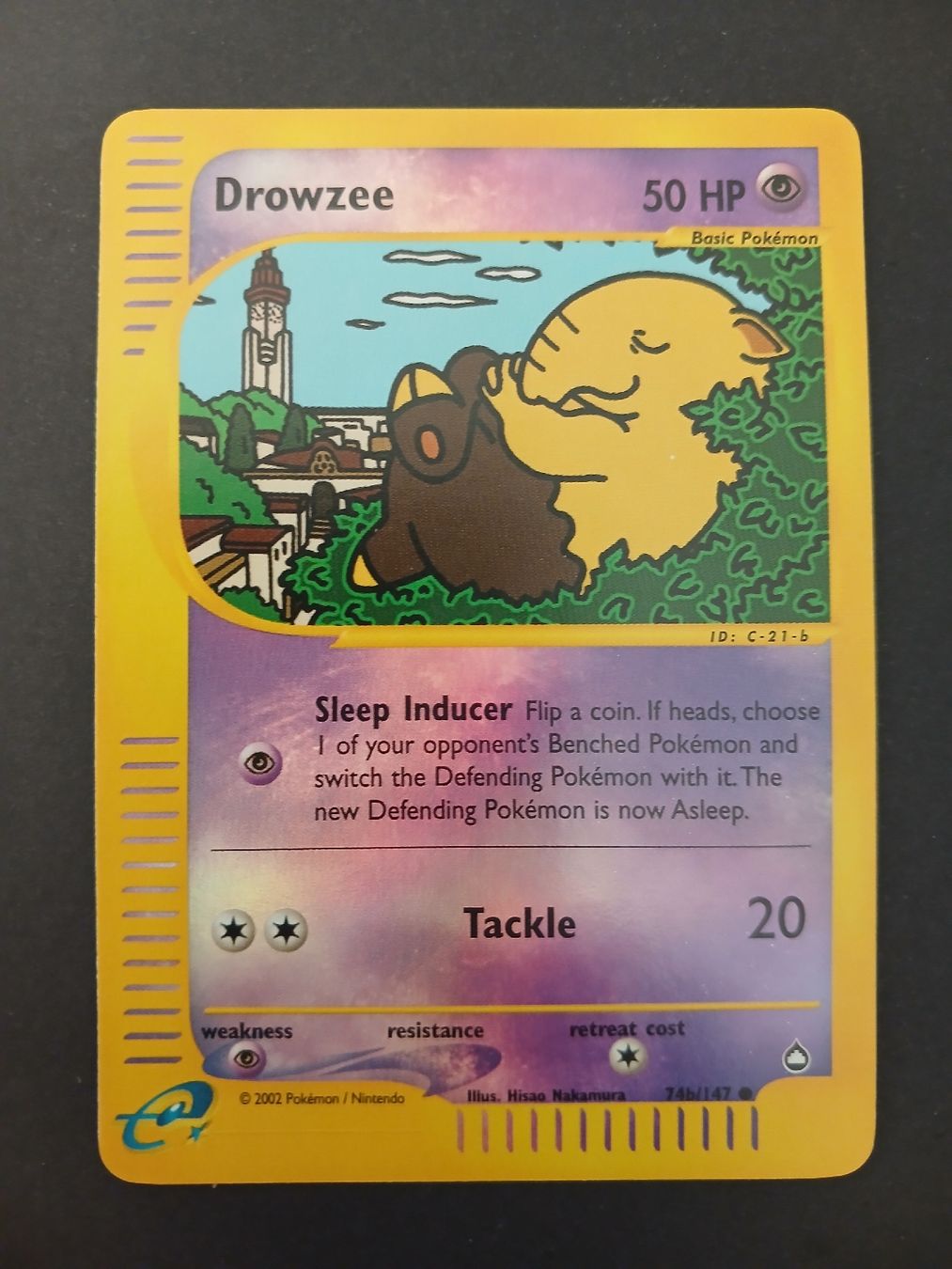 Pokémon Sammelbilder & Trading cards: Pokémon Drowzee 74/147 Reverse Holo Aquapolis 2002  – Gebraucht aus Taverne von damigiano