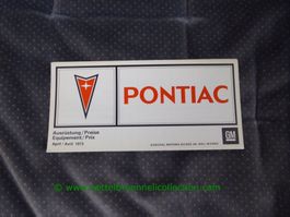 Pontiac Modellprogramm 1973/04 deutsch/französisch GM-Biel