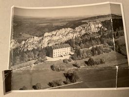 Le Noirmont, Flugbild, Vorlage für Ansichtskarte 1950