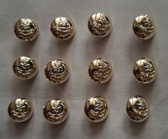 12 Stück Knöpfe goldfarben, 18 mm.