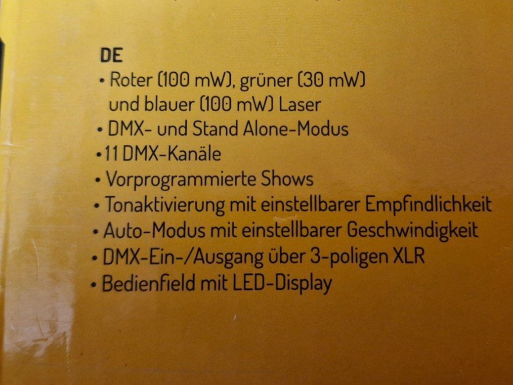 Lampade: BeamZ Corvus RGB Laser (111) – Nuovo e nell'imballaggio originale da Dorf venduto da Zur-Lingg 2