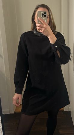 Dress with embellished collar