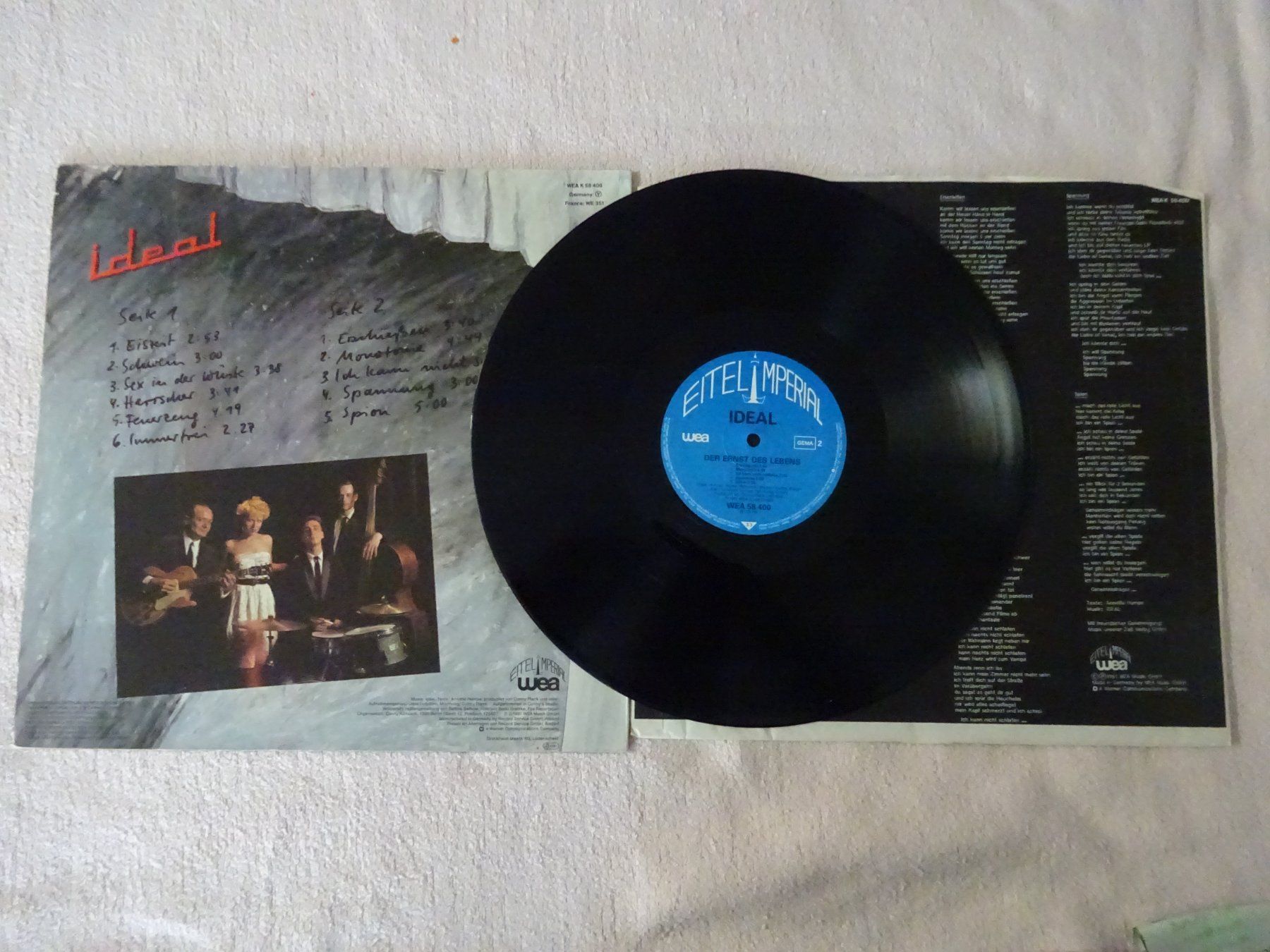 Dischi in vinile: IDEAL ** DER ERNST DES LEBENS ** NDW – Usato da Luzern venduto da xrayspex99 3