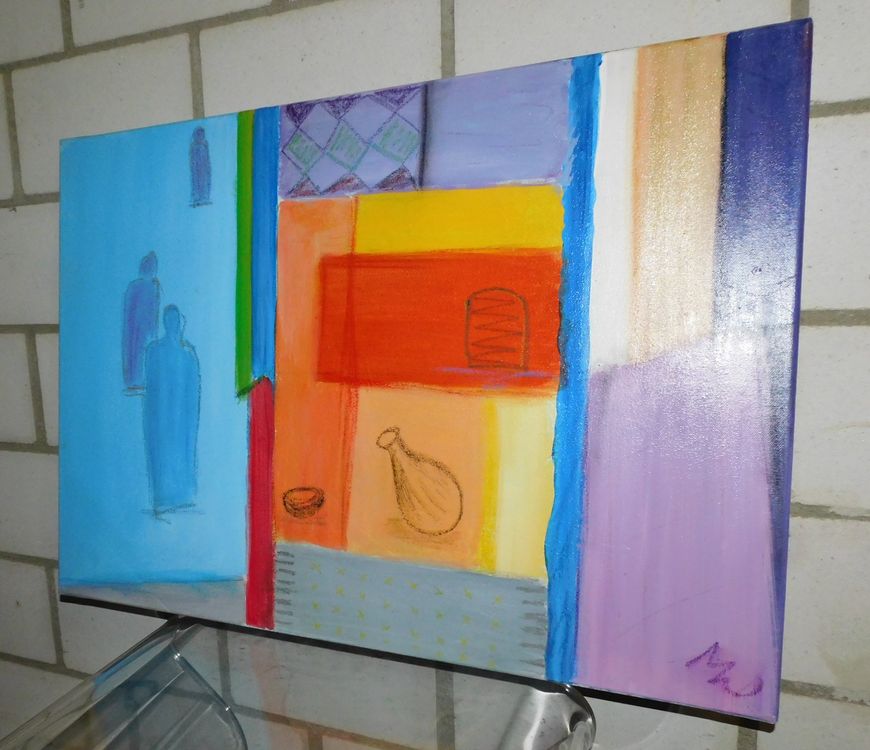 Ölgemälde 'Kinderbild Fisch' – 30x40 Cm, Auf Leinwand, Mit Holzrahmen, Sofort Aufzuhängen