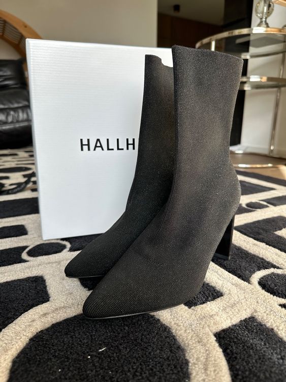 damenstiefel sock boots mit blockabsatz