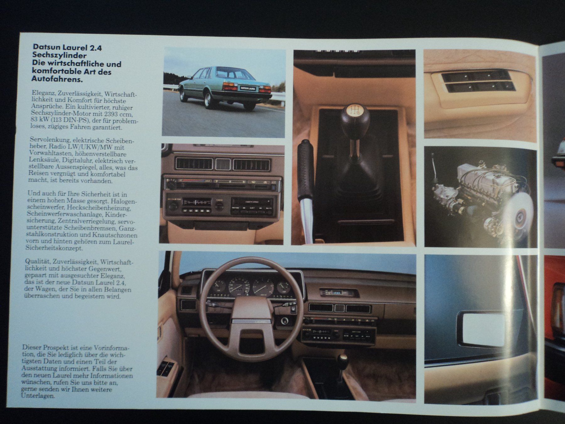 Datsun Documenti: Prospekt Datsun Laurel 2.4 – Usato da Schwarzenburg venduto da modelCARama 2
