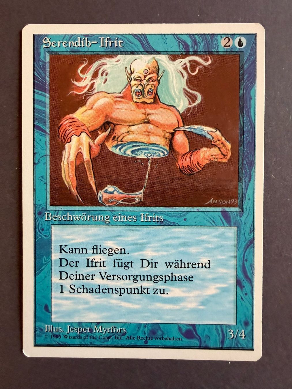 Magic The Gathering Sammelbilder & Trading cards: Serendib Ifrit // Foreign White Bordered // Magic – Gebraucht aus Binz von Tempelritter