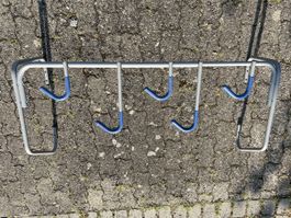 Velohalterung Wandmontage 4 Fach Metall grau blau guter Zust