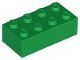 Lego Green Brick 2 x 4 12 Stück