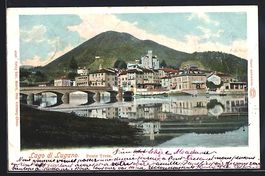 AK Ponte Tresa, Ort mit Brücke, um 1900