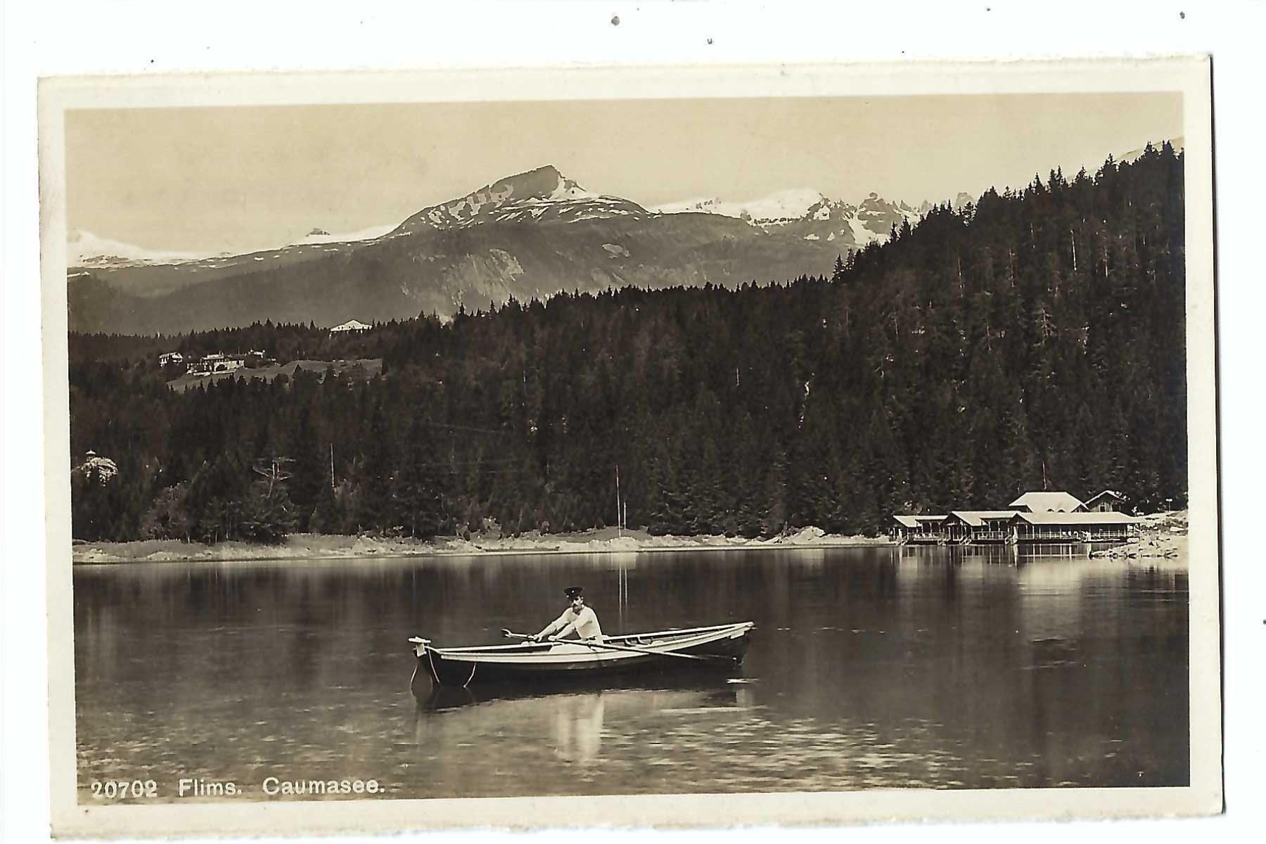 Cartoline postali: Flims Caumasee, Ruderboot – Usato da Thun venduto da 44wart