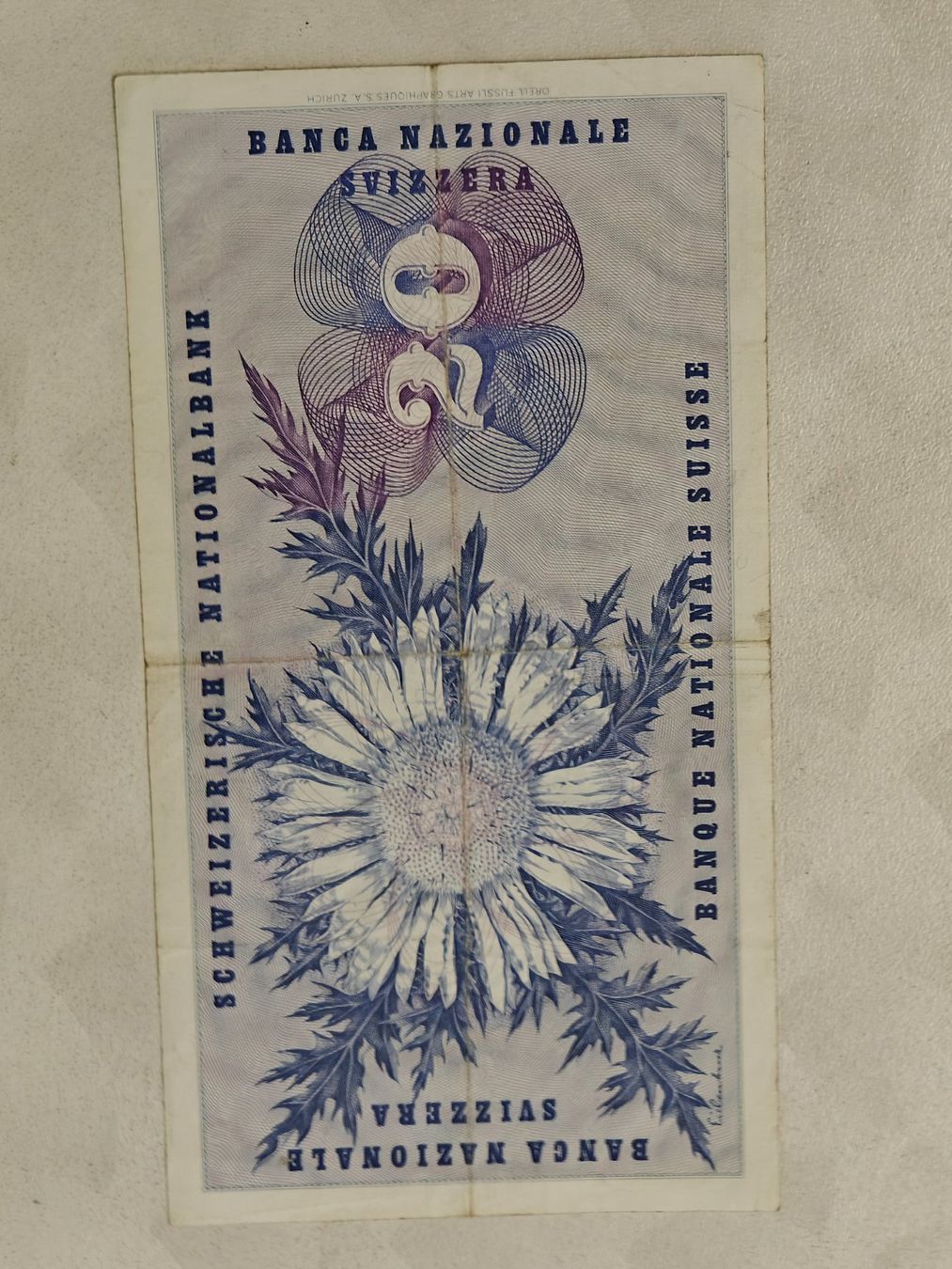 Banknoten: Alte Zwanzigfranken Note 1974 – Gebraucht aus Bad Zurzach von Agia 1
