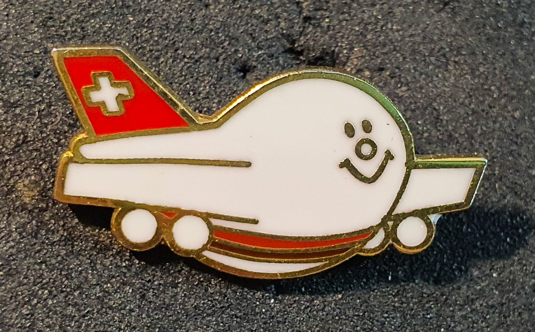 Swissair Placchette & Badge: CC694 - Pin Flugzeug Swissair – Usato da Reinach BL venduto da Boston-Verkauf