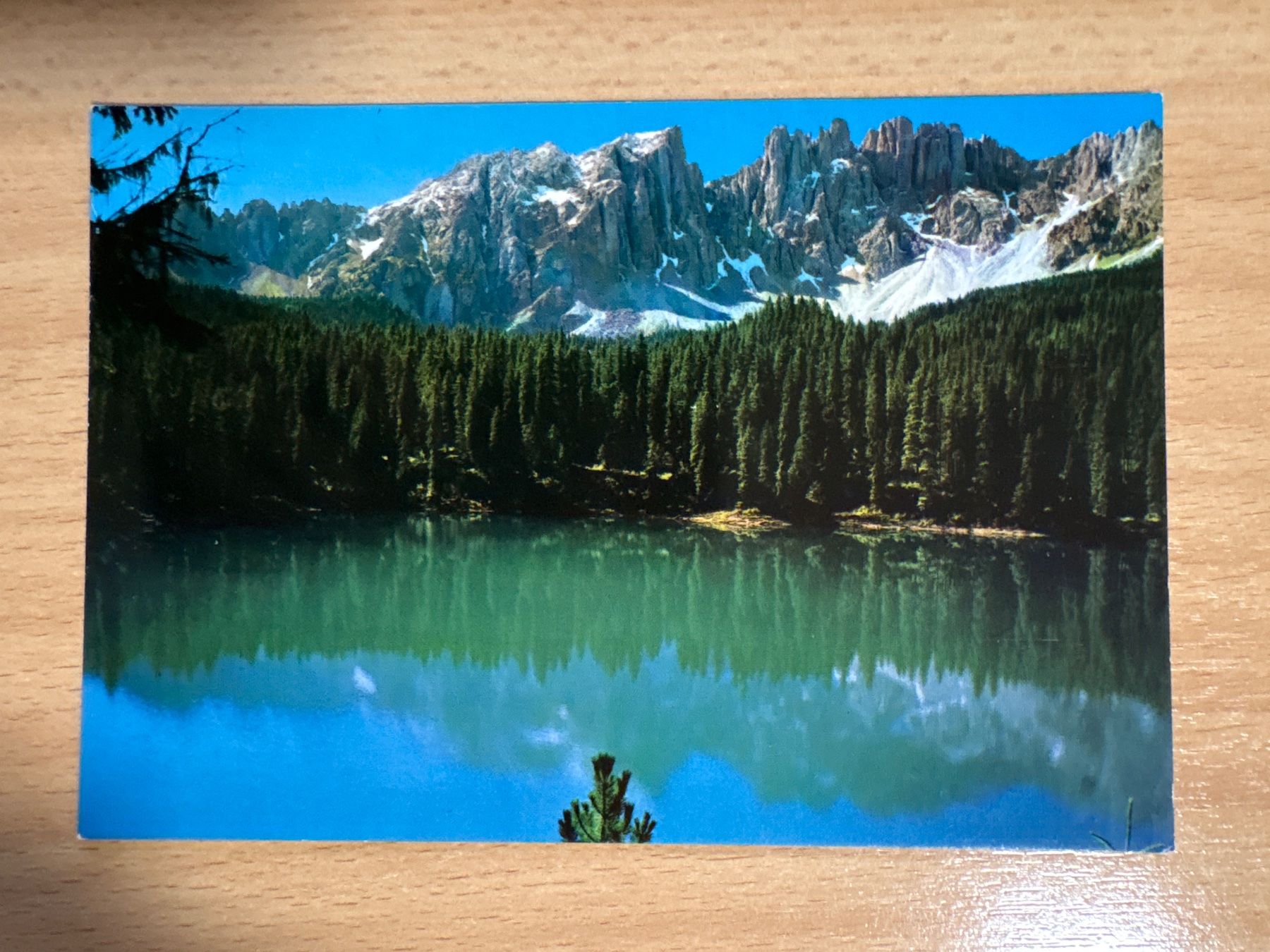 Cartoline postali: Ansichtskarte Karersee Dolomiten – Usato da Ibach venduto da lisch3