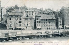 Genève  GE  -  Quai de Seujet & Bateaux Lavand.      en 1903