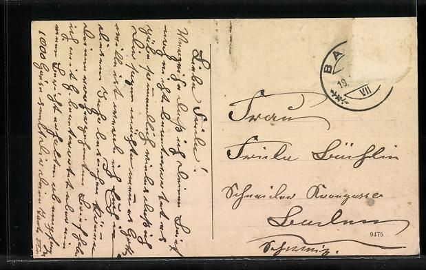 Cartoline postali: Baar /ZG, Tuch- und Mass-Geschäft J. H – Usato da Berlin venduto da bartko-reher 1