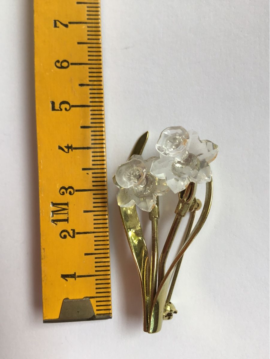 Swarovski Spille & Fermagli: Frühe Swarovski Brosche Narzisse – Usato da St. Gallen venduto da chamilla 1