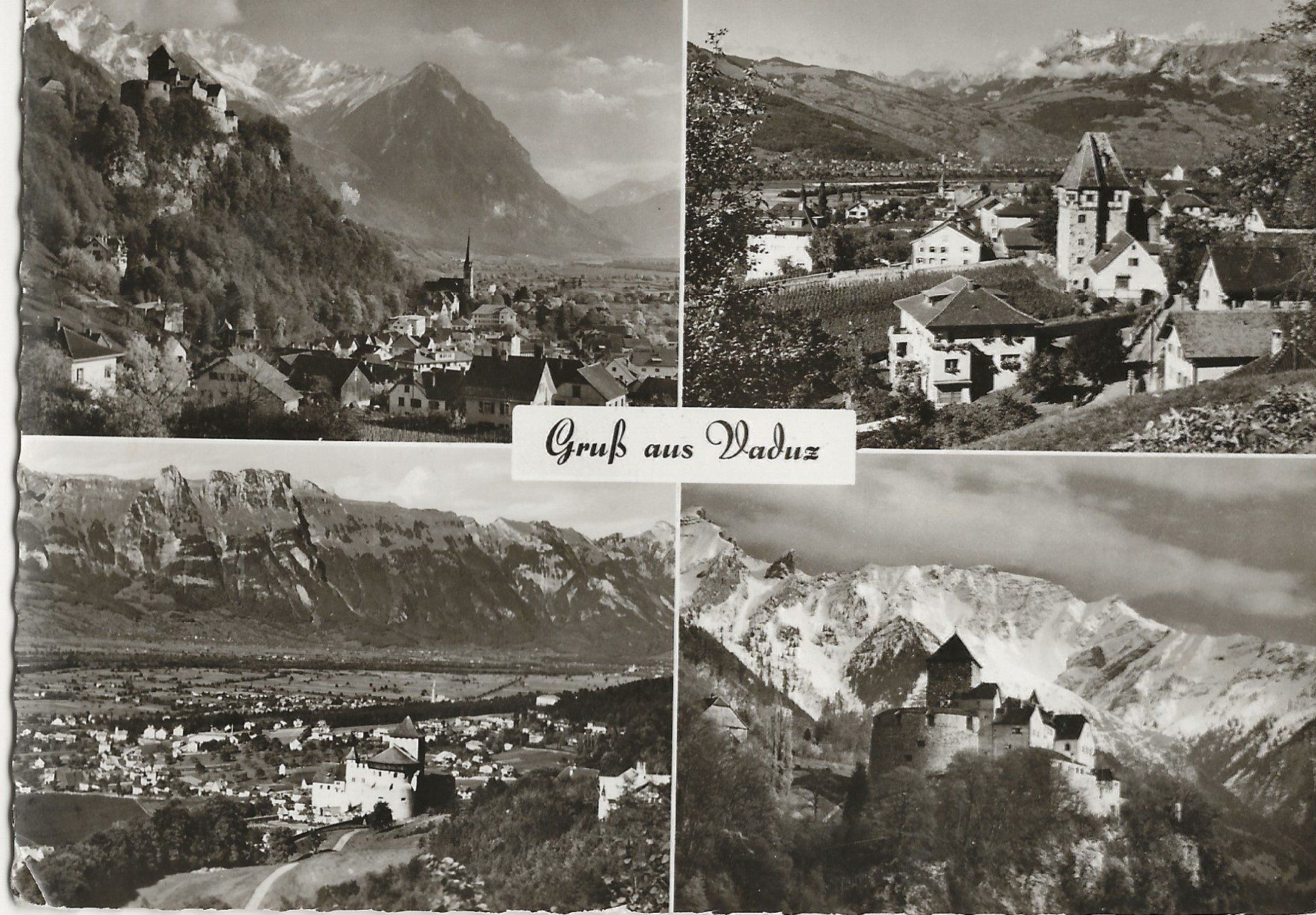 Cartoline postali: Gruss aus Vaduz, 1957 – Usato da Frauenfeld venduto da Merk52