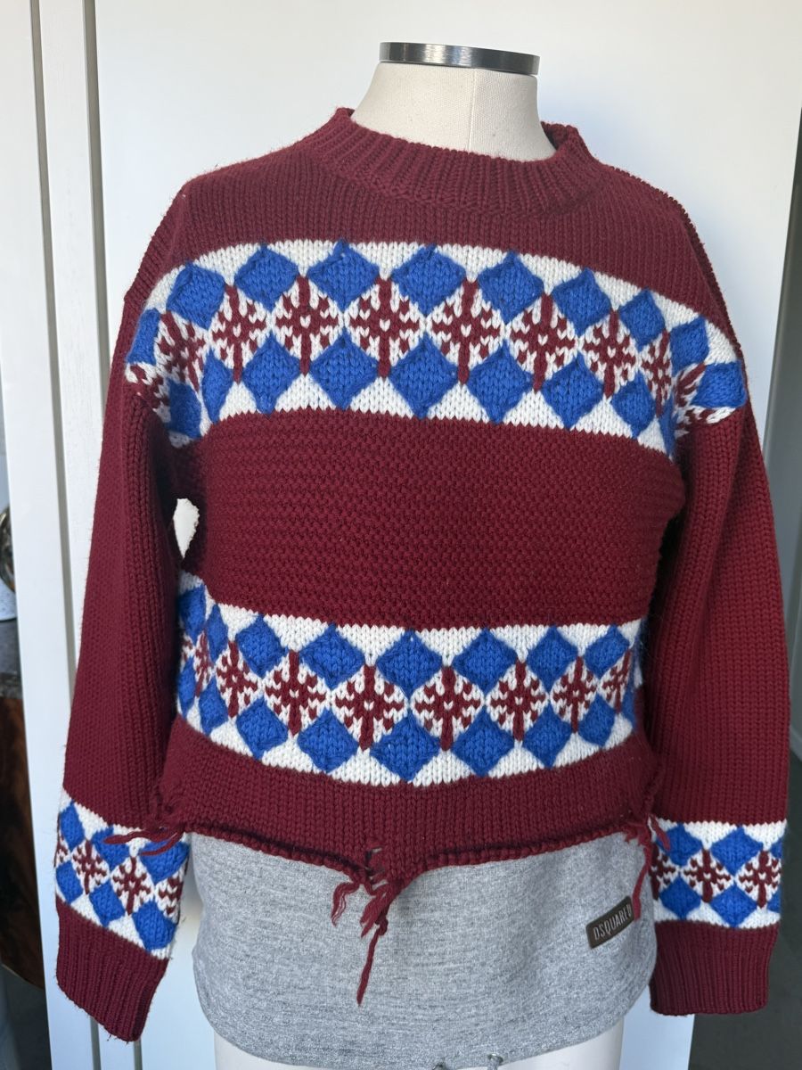 Dsquared2 Maglioni & Felpe: Dsquared2 Pullover, Size M, Burgundy, New Winter Collection – Usato da Zürich venduto da Jomed6