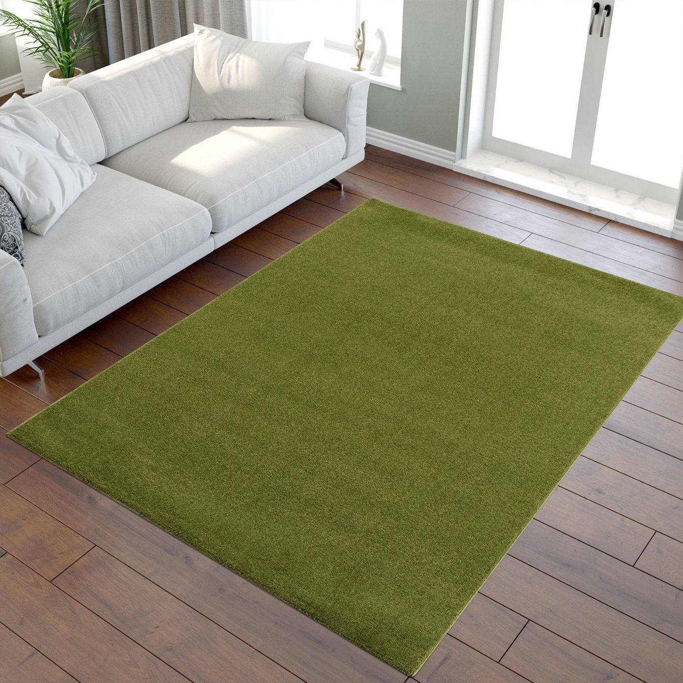 Tappeti: Teppich Uni 9509-Green, 160 x 230 cm – Nuovo e nell'imballaggio originale da Reinach AG venduto da carpethouse