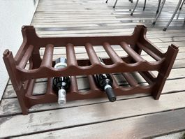 Weinregal/Flaschenregal braun stapelbar