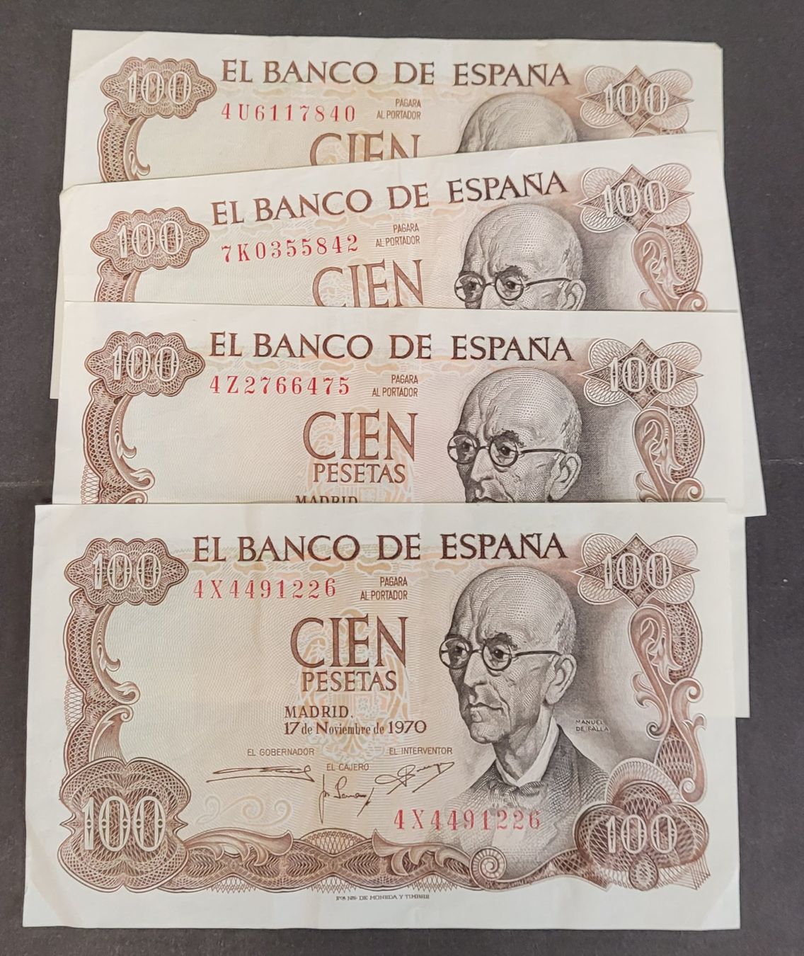 Banconote: 4 x 100 PESETAS / SPANIEN 1970 – Usato da Mumpf venduto da antonio_schweiz_961